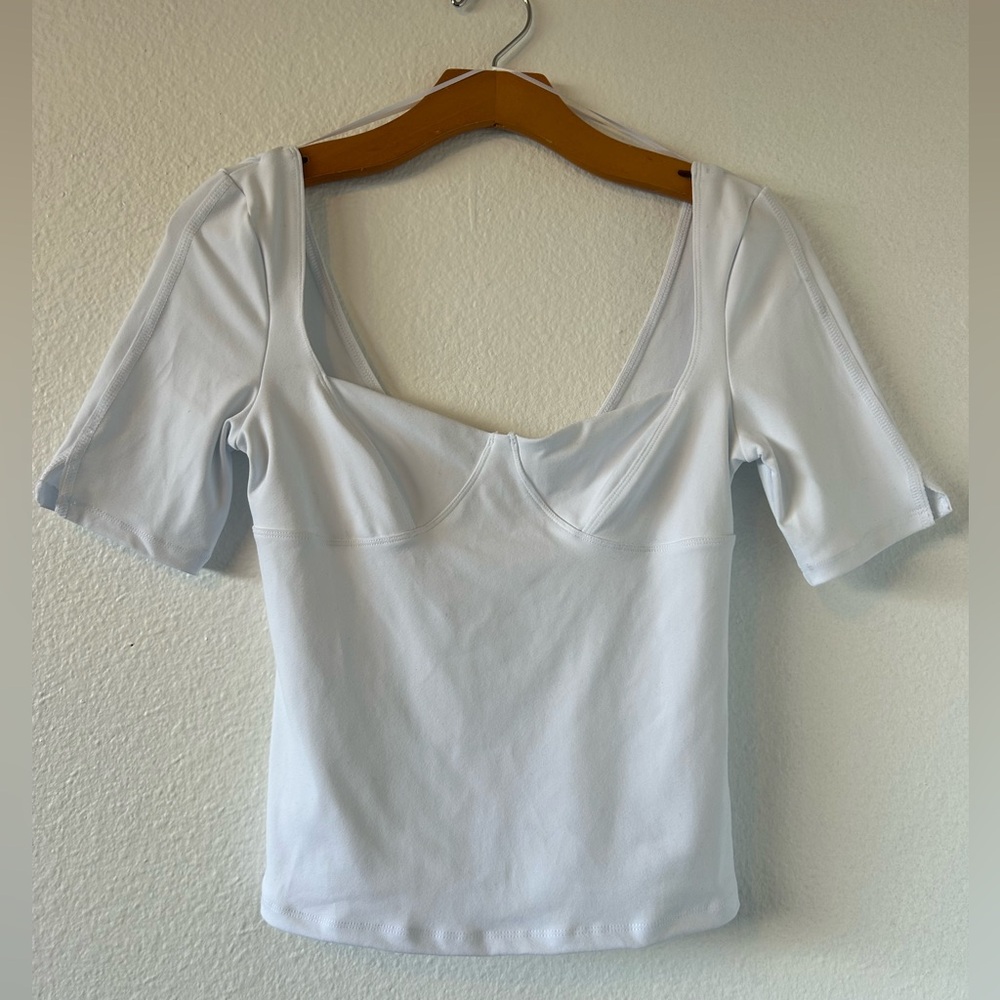 FP intimately White Duo Corset Cami Top Short Sleeve Size S